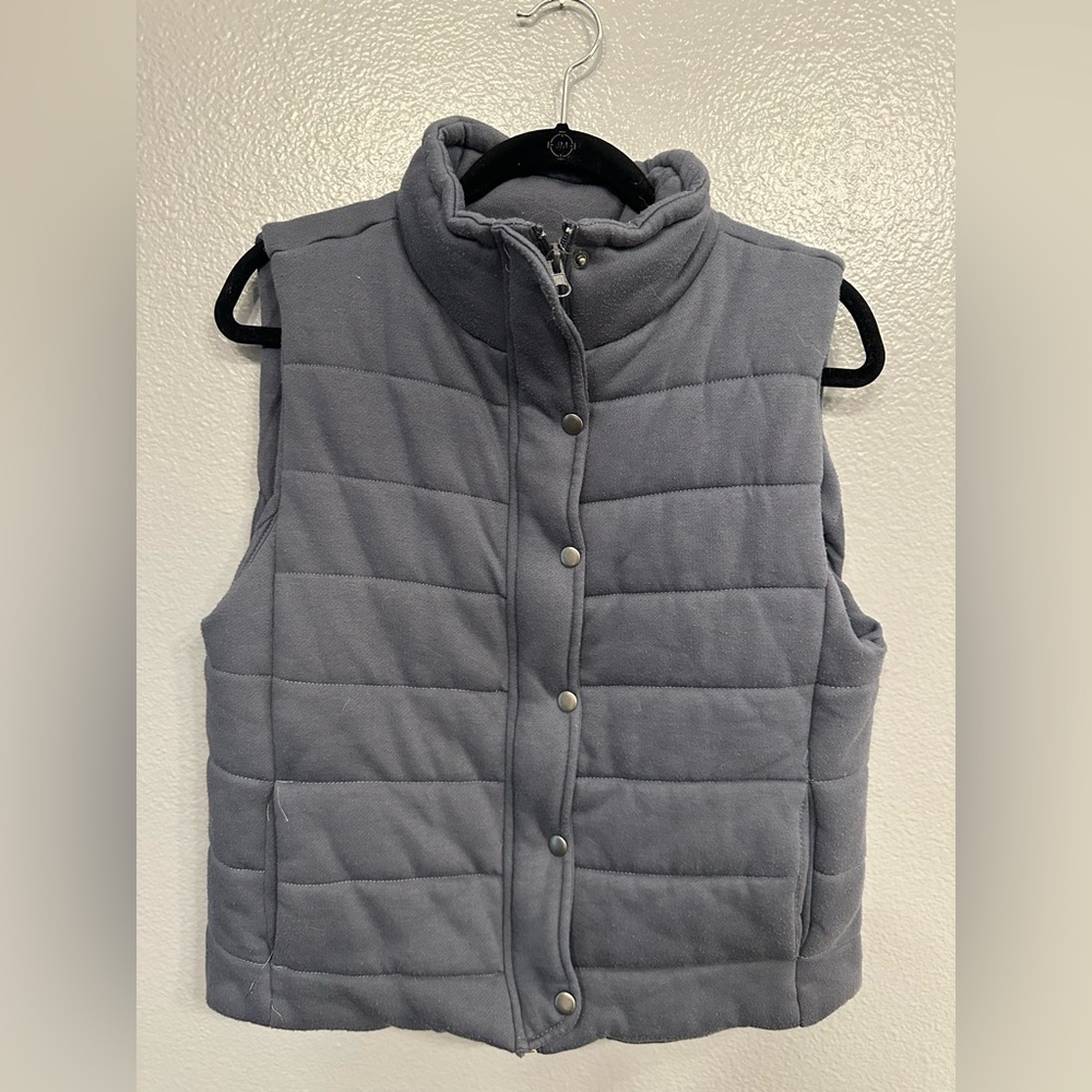 Grey Quilted Cotton Vest